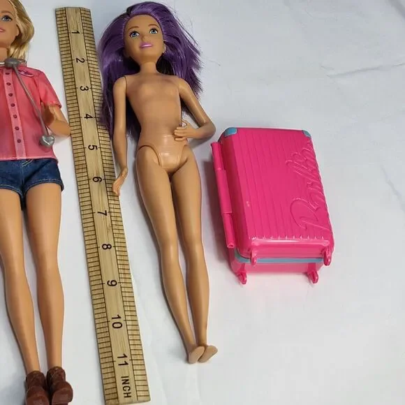 Lot of 3 -Barbie Career Animal Rescue, Skipper Purple Streak Hair plus clothes - Picture 5 of 16